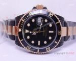 Replica Rolex Submariner 2 Tone Rose Gold And Black Case Men Watch